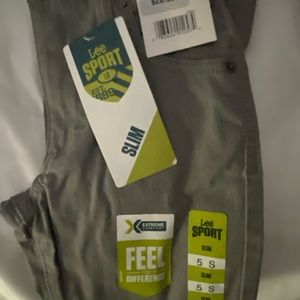 Boys size 5 slim gray Lee sport pants nwt